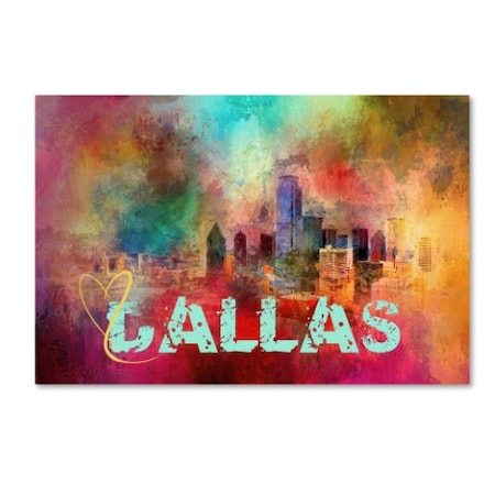 Jai Johnson 'Sending Love To Dallas' Canvas Art,16x24